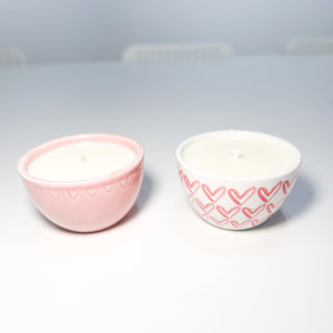 Valentines Day Bowl Candles