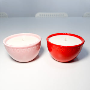 Valentines Day Bowl Candles