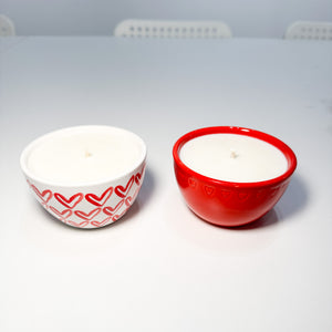 Valentines Day Bowl Candles