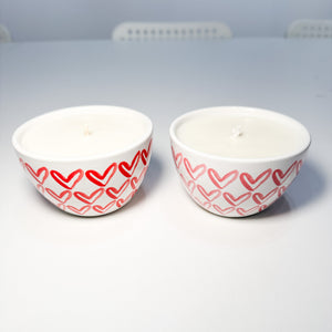 Valentines Day Bowl Candles