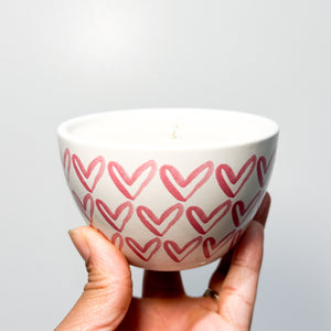 Valentines Day Bowl Candles