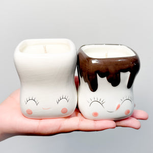 Marshmallow Candles - Set of 2