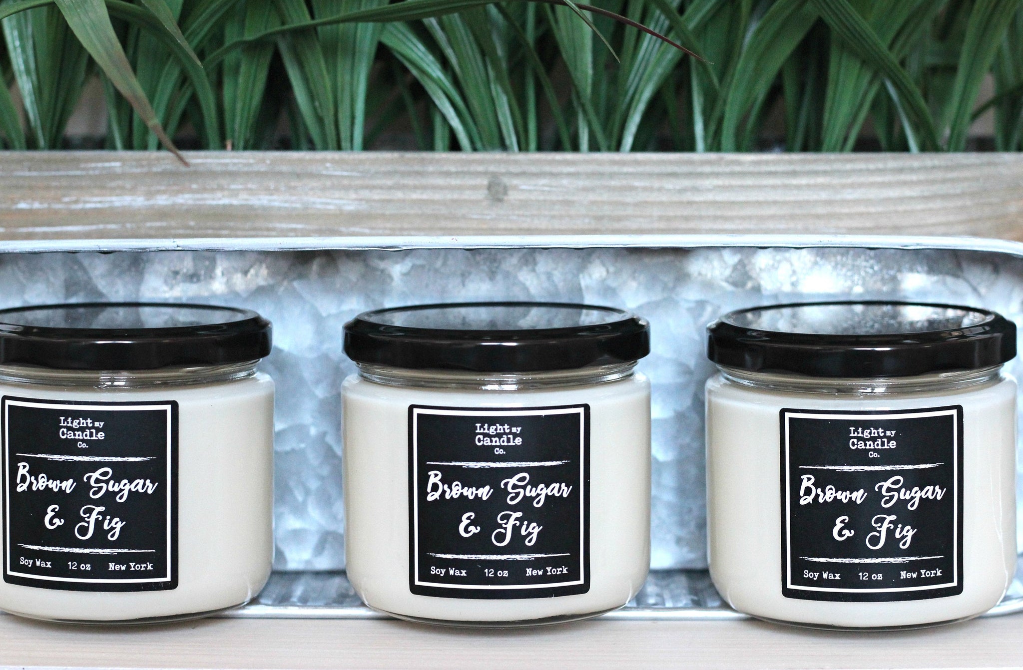 Brown Sugar & Fig | Rustic Tin | Soy Candle | Wood Wick